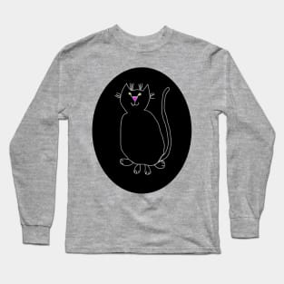 Cat Hiding in Oval Long Sleeve T-Shirt